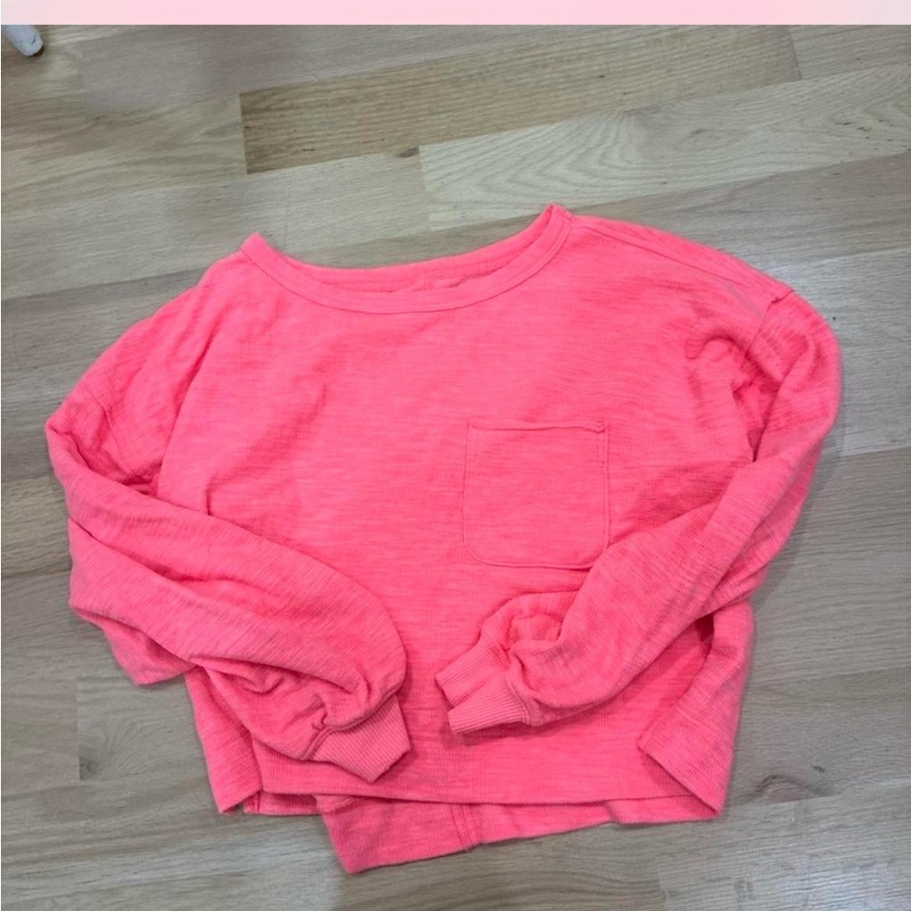 Aerie Vibrant Coral Long Sleeve Tee